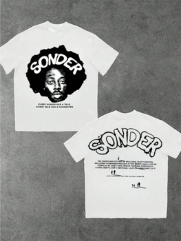 Sonder Brent Faiya.Z Casual Print Summer T-shirt Comfortable And Versatile Letter Pattern Cotton Tee Casual Retro Y2K Tee Tops 1
