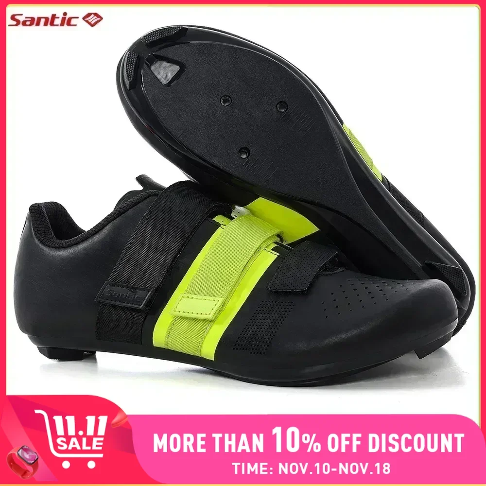 Cycling Shoes Bike Lock Shoes Santic Cycling Lock Shoes Men's Outdoor Sports Breathable Bicycle Sneakers Nylon Sole Adjustable Leisure Road Riding Sneakers