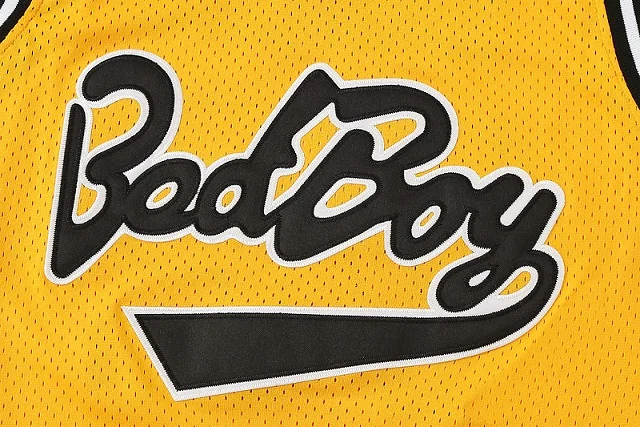 Biggie Smalls Jersey 72 Bad boy Basketball Jersey Men's Film Basketball Shirt Yellow Black