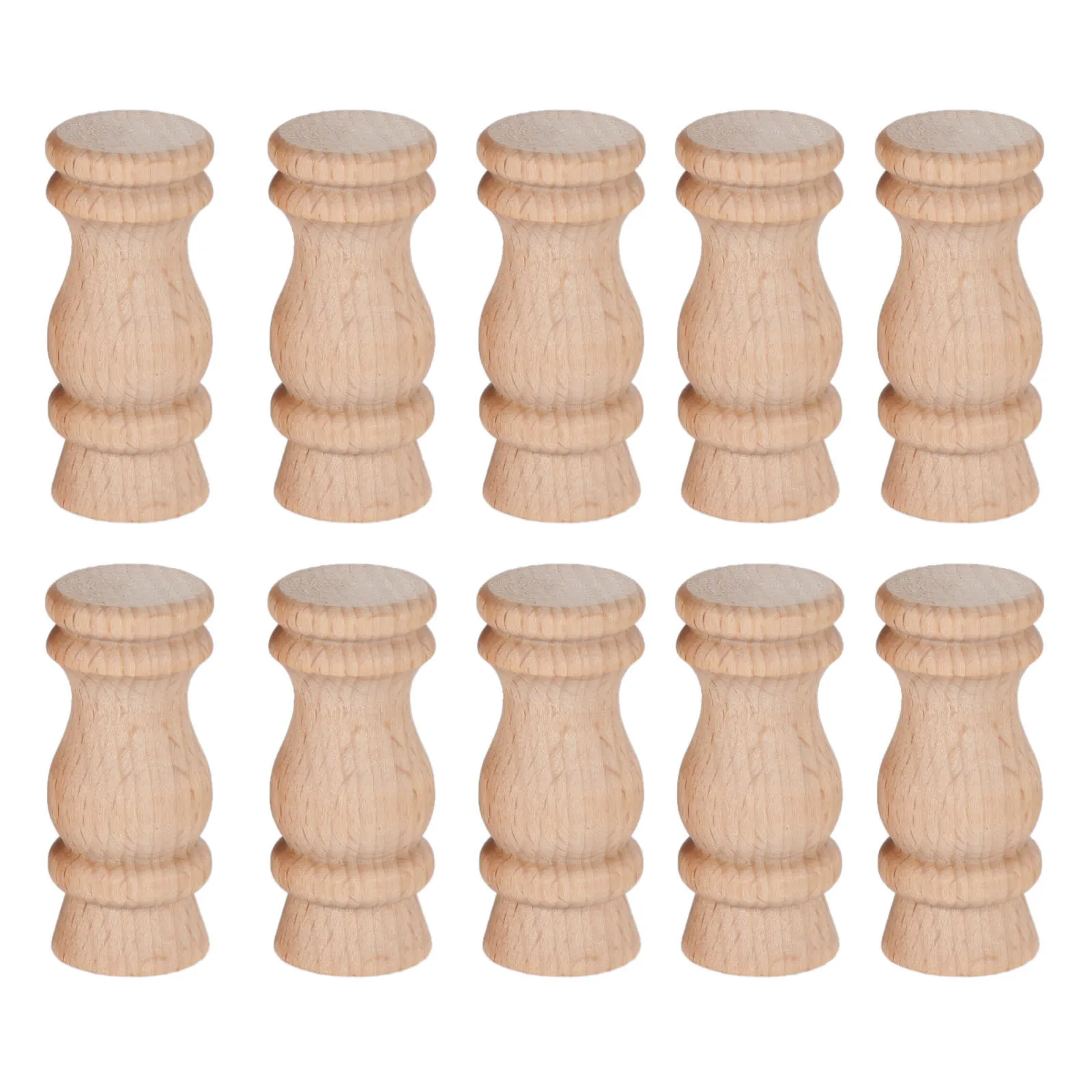 Unpainted Wood Craft Corridor Bridge Column Wood Fence Beads Lathe Small Applique Vintage Home Wedding Decor 10pcs wood craft decor