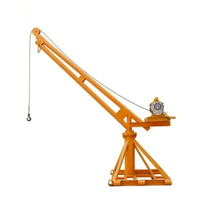 360 Degrees Rotate 1000kg Small Outdoor Use Portable Mini Engine Crane Construction Materials Lift Crane