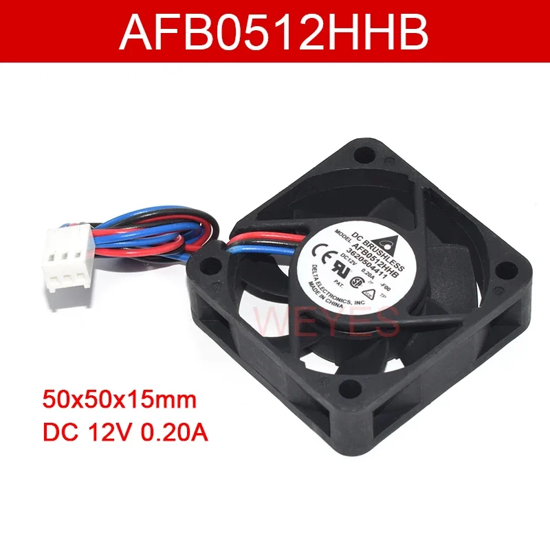 5 см охлаждающий вентилятор AFB0512HHB 5015 50*50*15 мм три контакта 12 В а DC бесщеточный охладитель для Delta Electronics