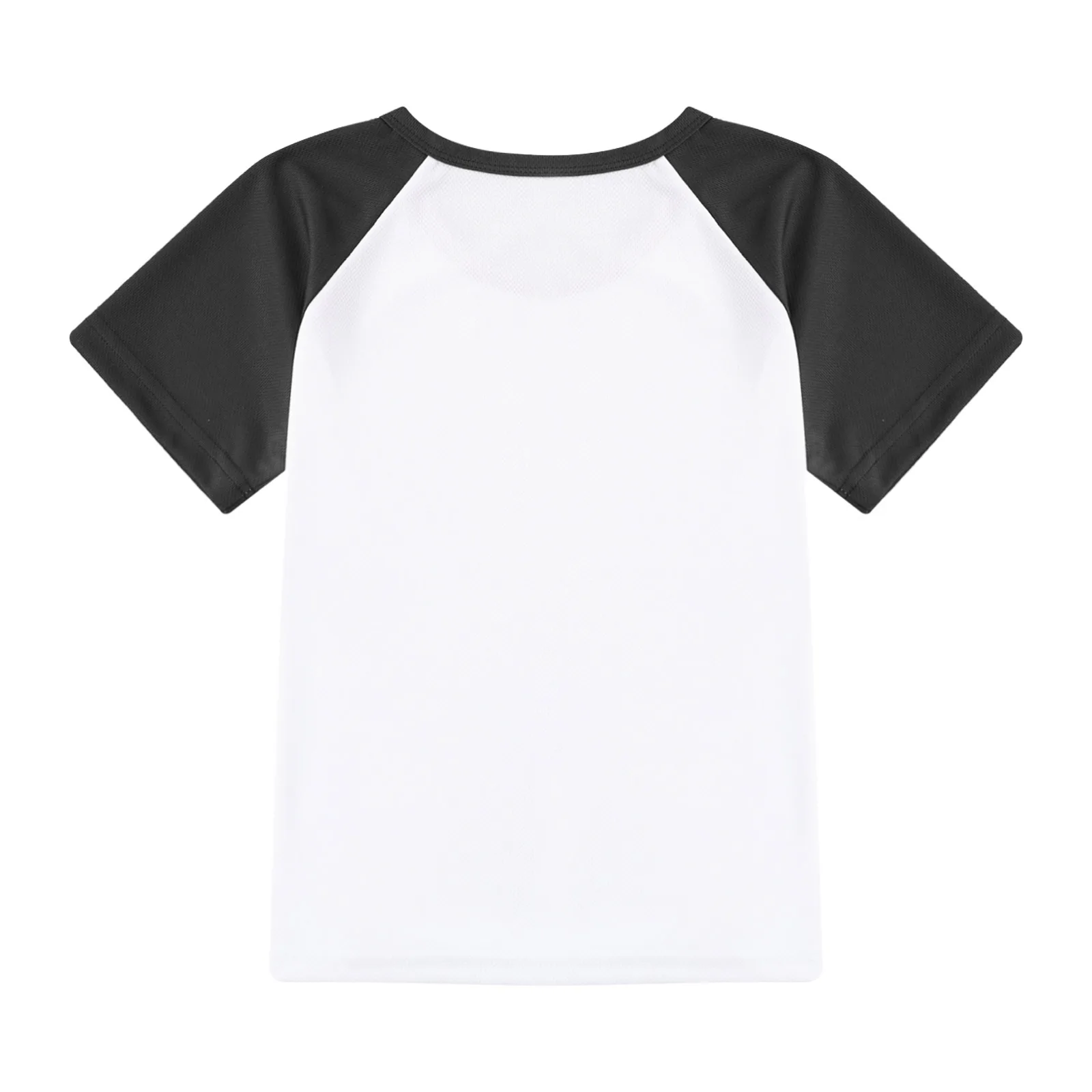 Boys Kids Casual Quick-drying T-shirt Color Block Workout Sports Shirts Top Tee Breathable Running T-shirts Children Sportswear