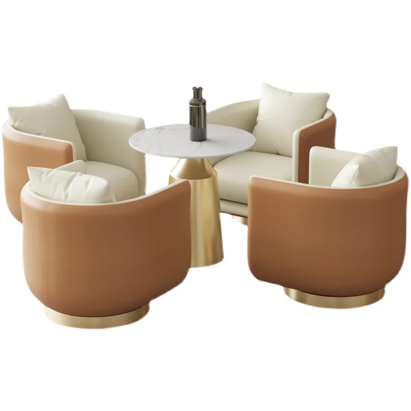 

Couch Rotatable Sales Department Hotel Reception Small round Table Negotiation Table and Chair Combination