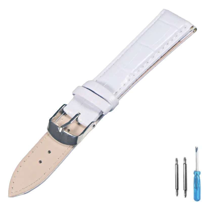 Genuine Leather Universal Watchband - Elegant Replacement Strap