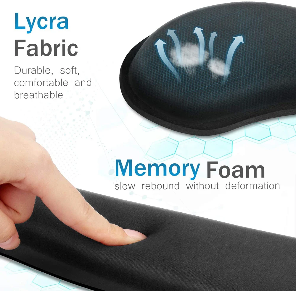 New Keyboard Wrist Rest Pad Wrist Rest Mouse Pad Memory Foam Superfine Fibre Durable Comfortable Mousepad for Office Gaming mouse pad,gaming mousepad,wrist pad