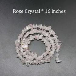 Natural Stone Beads Chips 5 - 8mm - Turquoise Strand (Rose Crystal)