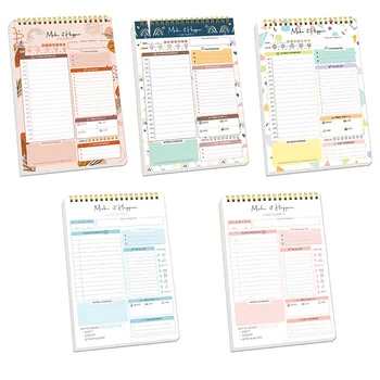 52 fogli di agenda giornaliera 6,5x10 pollici Agenda con blocco note con rilegatura a molla Agenda settimanale, taccuino e agenda Organizzatore Prodotti di cancelleria