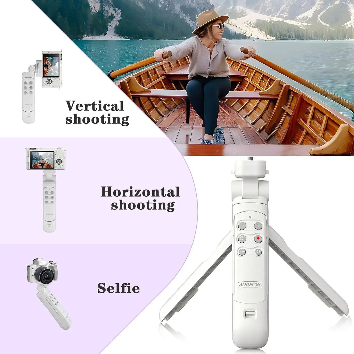Camera Wireless Shooting Grip with Shutter Release Handle Mini Tripod For Sony ZV-E10II ZV-E1 ZV-1II A6700 A7IV A7RV A1 A9III camera remote shutter button,camera remote shutter release