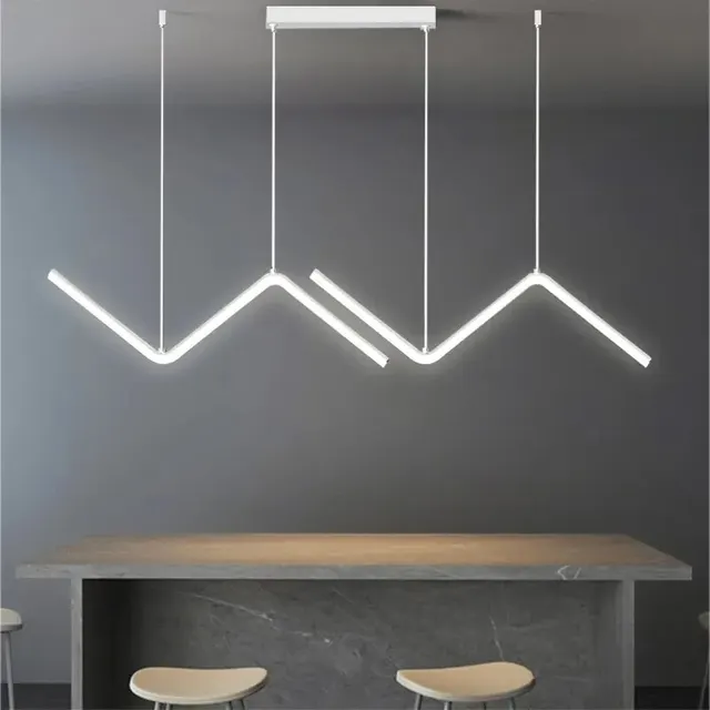 Lustre Minimalista com Iluminação LED, Aba de Jantar Moderna, Luz Pingente para Quarto, Sala de Jantar, Cozinha, Bar, Restaurante, Home Decor