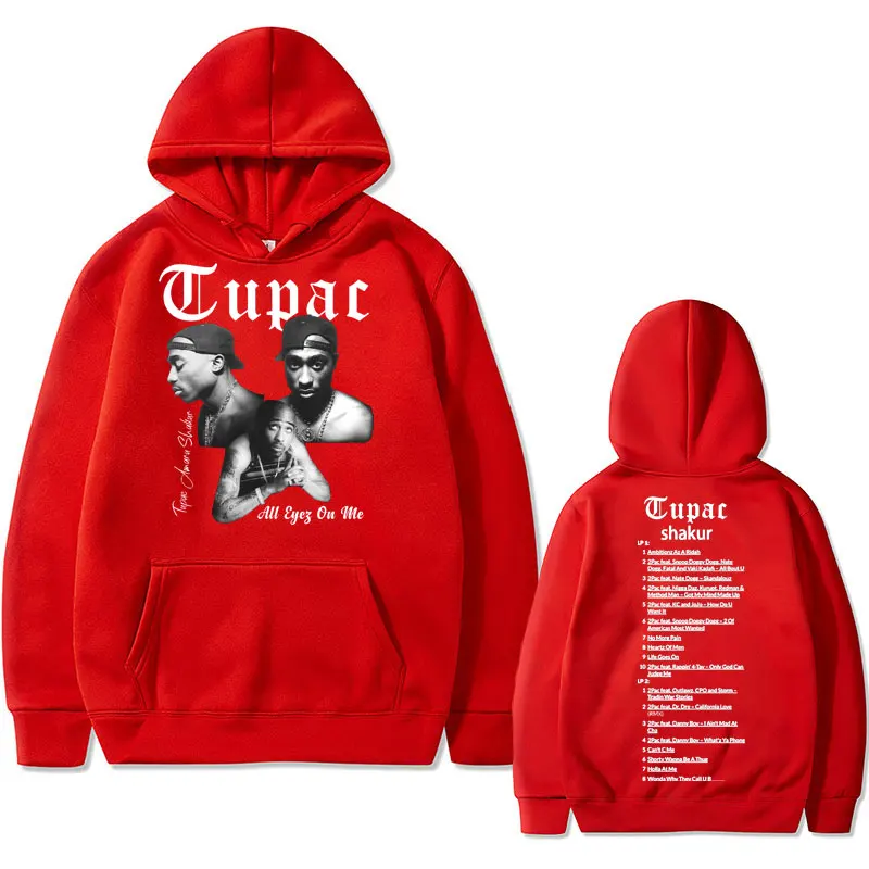 Sudadera con capucha de rapero Tupac 2pac para hombre y mujer, masculina de  estilo Vintage ropa de calle, jersey de gran tamaño a la moda, color negro,  nueva - AliExpress