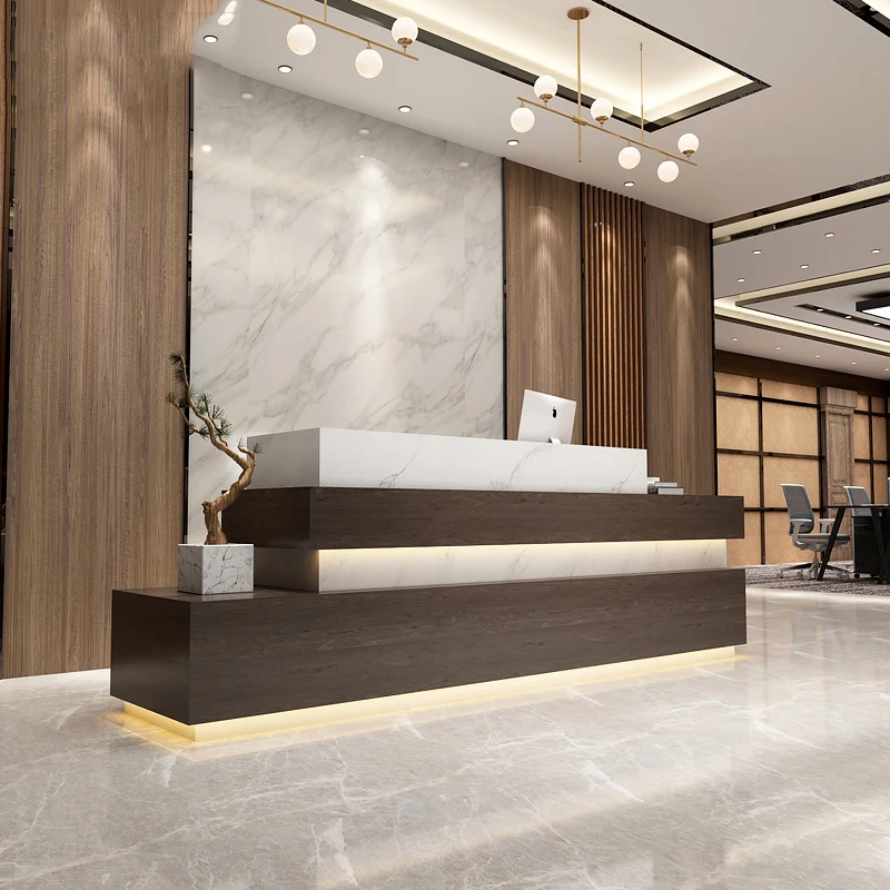 

Стойка для кафедры, простой современный стол для стойки регистрации, роскошный офисный роскошный стол для письма в эстетике, Длинный передний недорогой банк