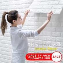 

10pcs 3D Brick Wallpaper Self Adhesive Foam Wall Panel Stickers Living Room Bedroom Kids Room Brick Pavers Home Pvc Luxury Decor
