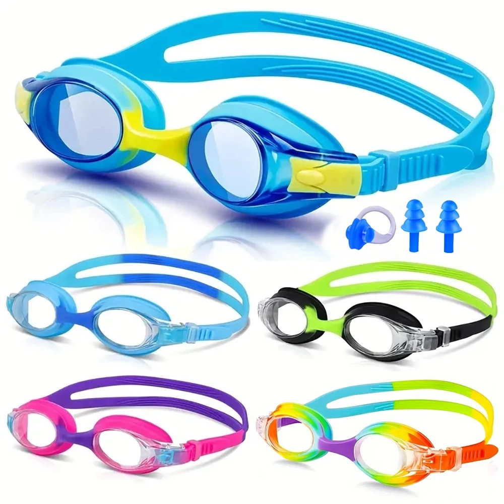 Lunettes de natation enfants 3-12 ans anti-buée étanches réglage rapide vision claire