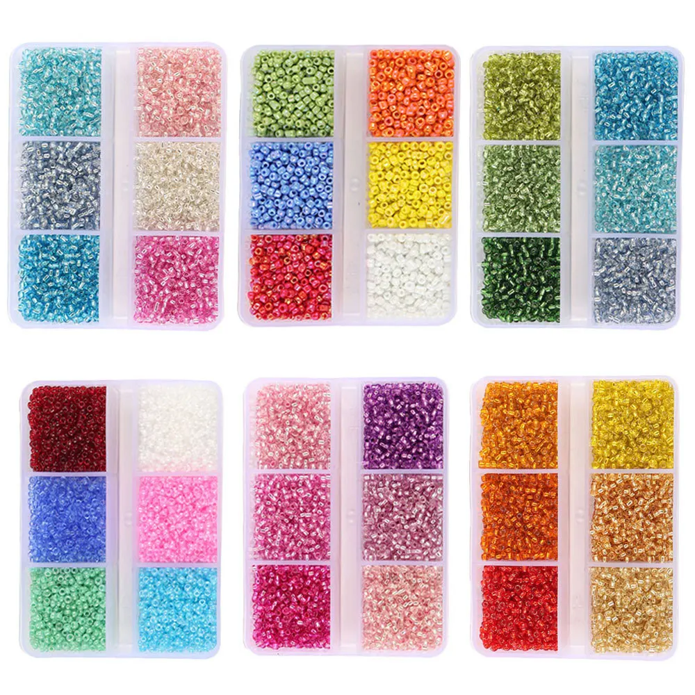 2mm Mix Type Glass Beads Spacer Bead For DIY Garment Sewing Material Women Jewelry Necklace Making F0708