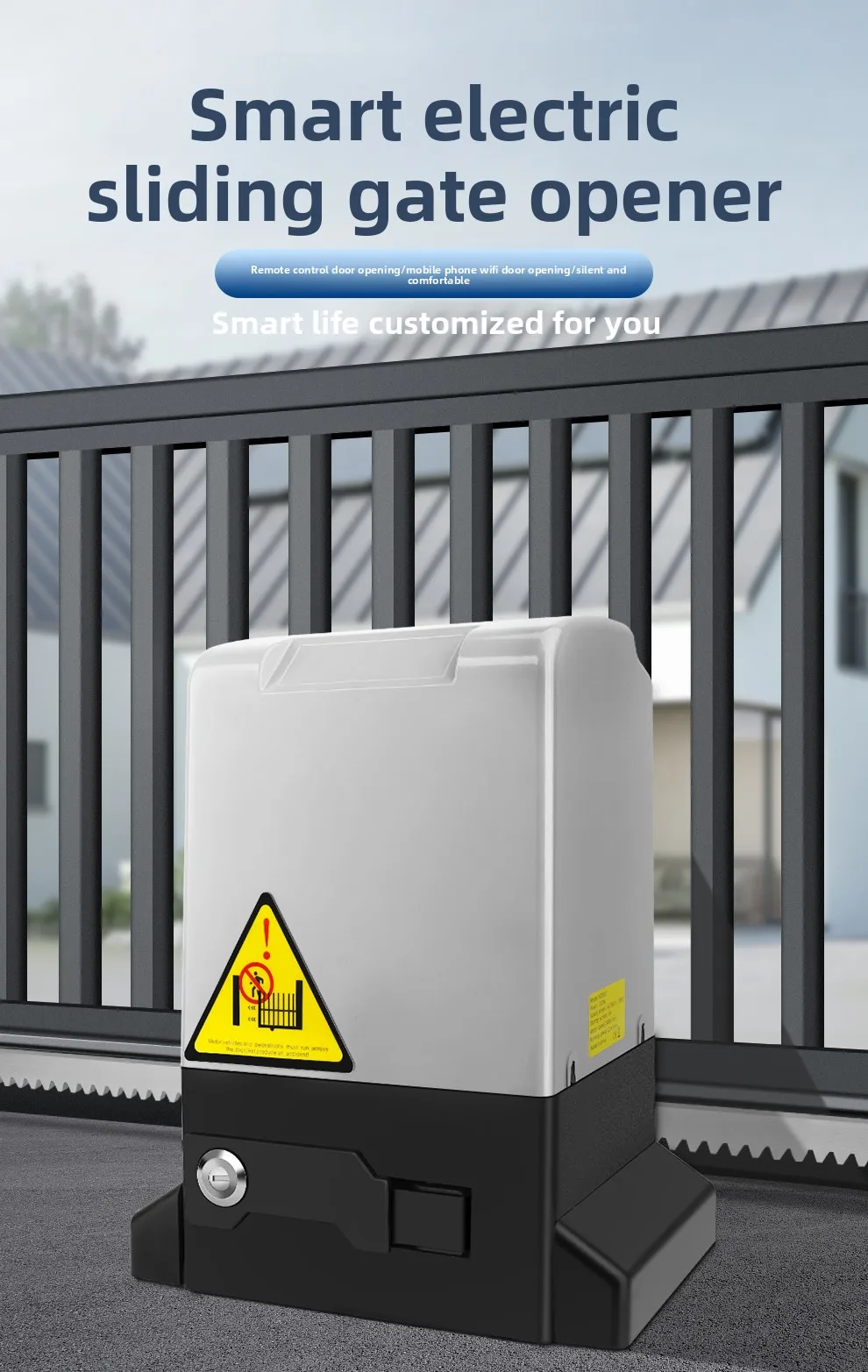 Linear Electric Sliding Gate Motor 370W 800kg Automatic Door Opener for Villa Fa