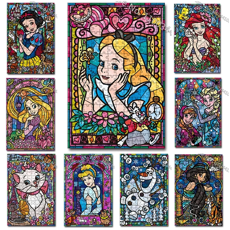 

Disney Princess Jigsaw Puzzles Snow White Cinderella Frozen Elsa Puzzle Children's Educational Toys Diy handmade Hobby Gifts