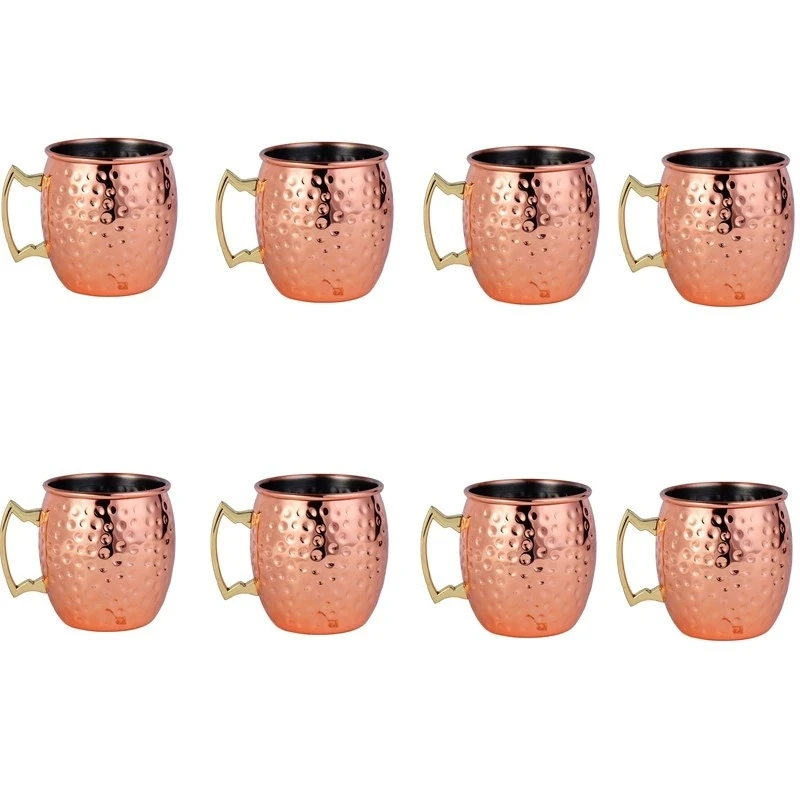 

8 шт., медные кружки «Московский мул», 550 мл