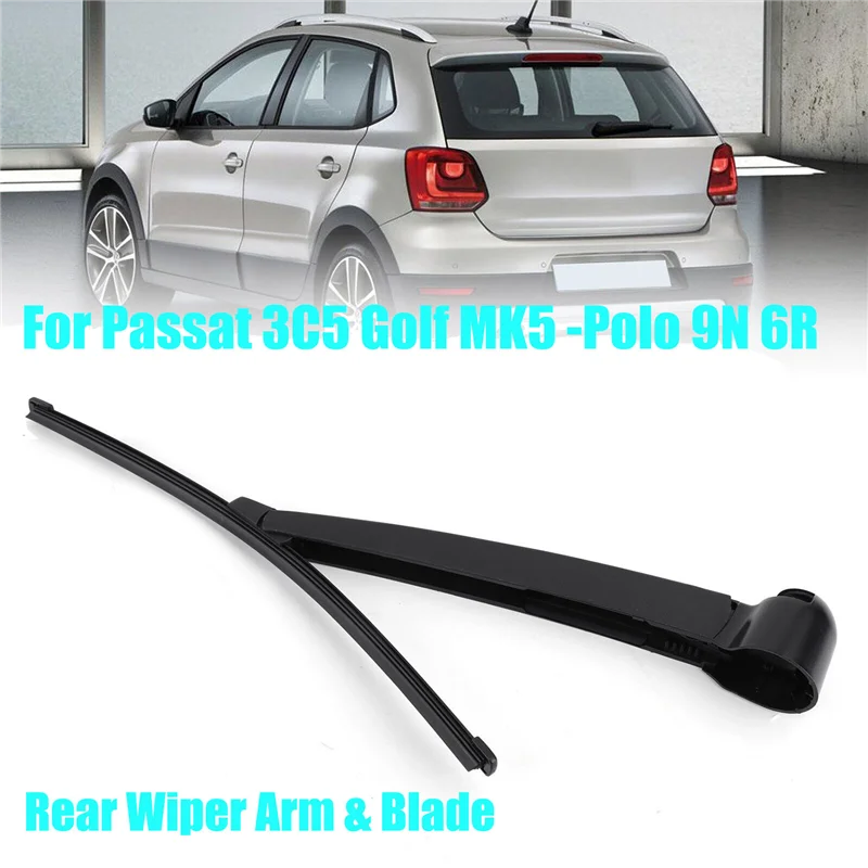 Set braccio tergicristallo posteriore e lama muslimate per Passat 3 c5 Golf  MK5 -Polo 9N 6R Skoda Fabia II Roomster Seat