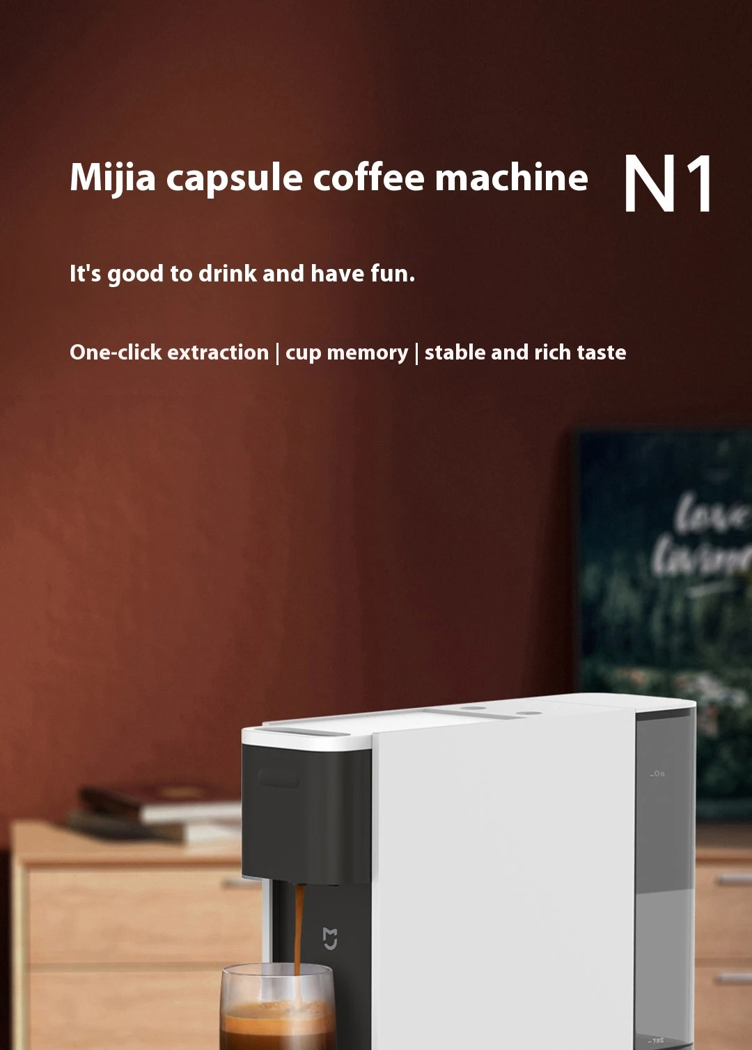 Description Picture 2 of itemIconic Brand Mijia Capsule Coffee Machine S1301 Coffee Makers Espresso Power-off Protection Capsule Espresso Coffee Maker N1