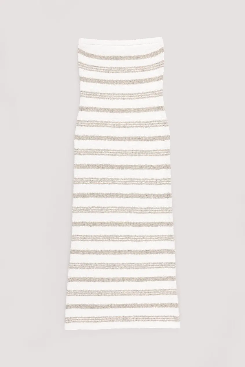 Backless Contrast For Women Dress Slim Holiday Beach Striped High Waist Off-Shoulder Maxi Dress Skinny Casual Long Dress