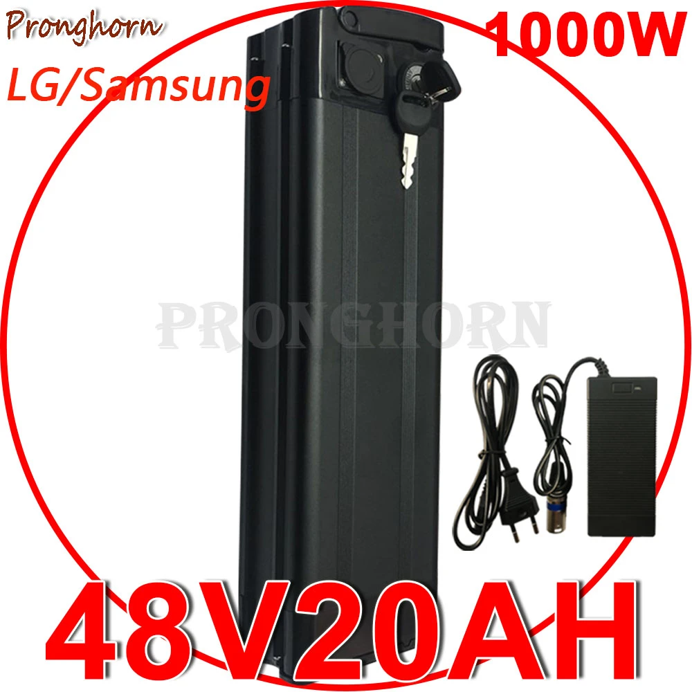 48v 20ah 500w 1000w Electric Bike Lithium Battery Silver Fish Ebike For