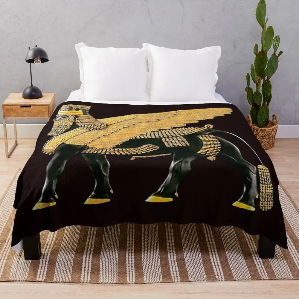 

Ассириан Крылатый бык плед одеяло мягкое большое одеяло меховое одеяло