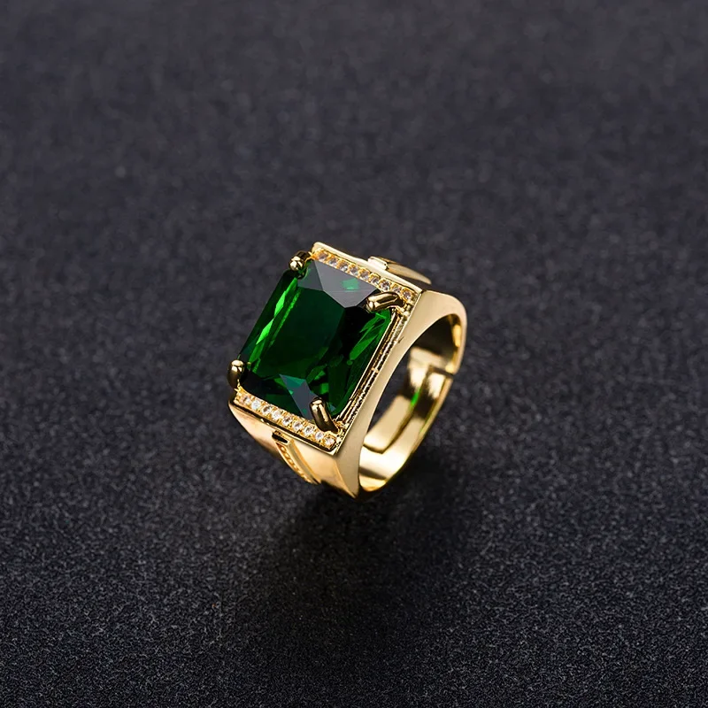 

DIWENFU 14K Gold Jewelry Emerald Gemstone for Women Anillos De Wedding Rings for Couples Bohemia Engagement 14K Gold Bizuteria