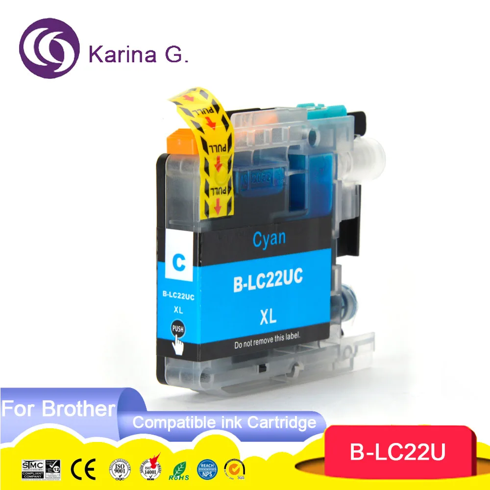 4PCS For LC22U LC 22U LC 22UXL ink cartridge For DCP-J785DW MFC-J985DW