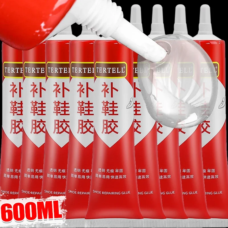 600-60ML Strong รองเท้าซ่อมกาว Shoemaker Universal กันน้ํา Strong รองเท้ากาว Shoemaker ซ่อมมืออาชีพเครื่องมือ 1