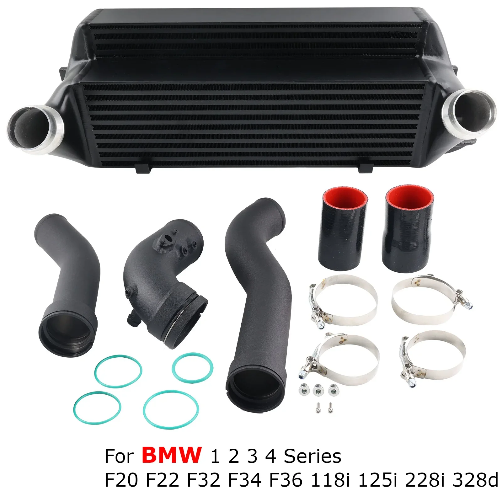 ブラック EVO II インタークーラー BMW 1/2/3/4 シリーズ (F20、F22 