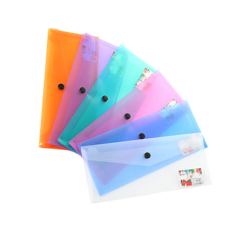 

A4 Plastic Document Folder Clear Document Envelope Folder With Snap Button Durable Storage Folder Organizer Random Color