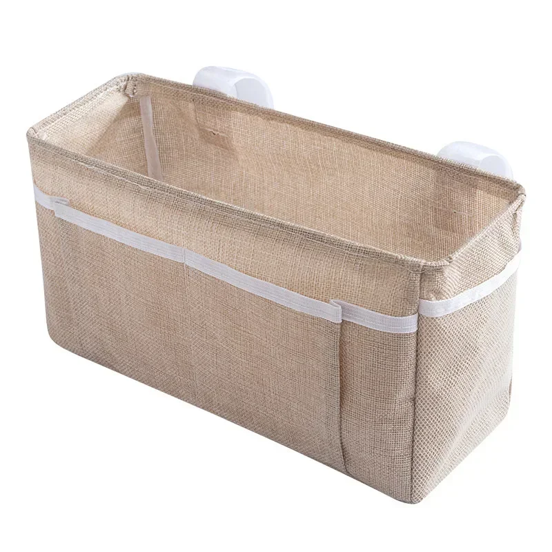 Canvas Baby Crib Organizer Bed Hanging Storage Bag For Baby Essentials Multipurpose Baby Bed Organizer Hanging Diaper Toy Tissue 5