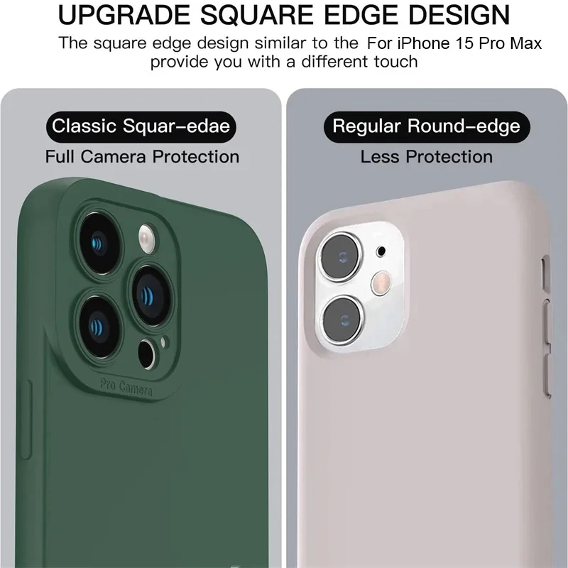 ماتي بسيط لينة سيليكون جراب هاتف آيفون 16 15 14 13...