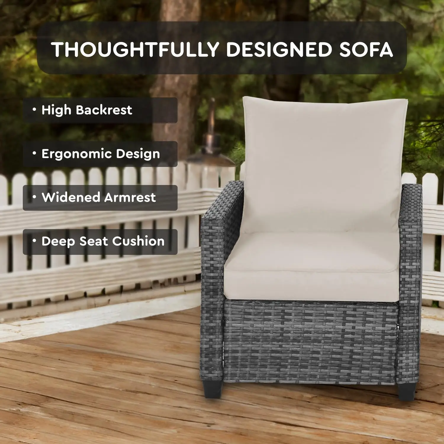 5-Piece Rattan Patio Set 5