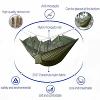 Lightweight Portable Camping Hammock and Tent Awning Rain Fly Tarp Waterproof Mosquito Net Hammock Canopy 210T Nylon Hammocks 2