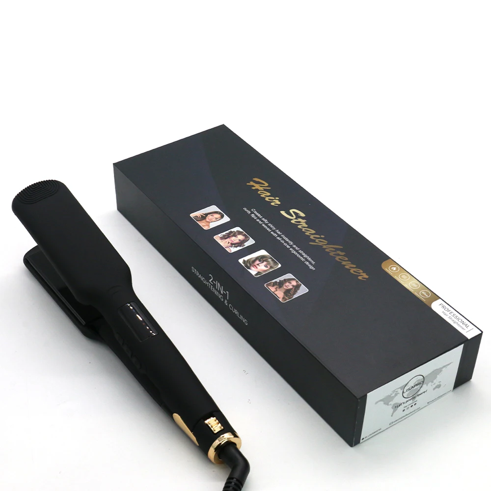 Lisapro Original 1.25 ''Digital Ceramic Hair Flat Iorn & Curling Iron Piastra Per Capelli Traval & Salon Beauty Hairstyling Tool