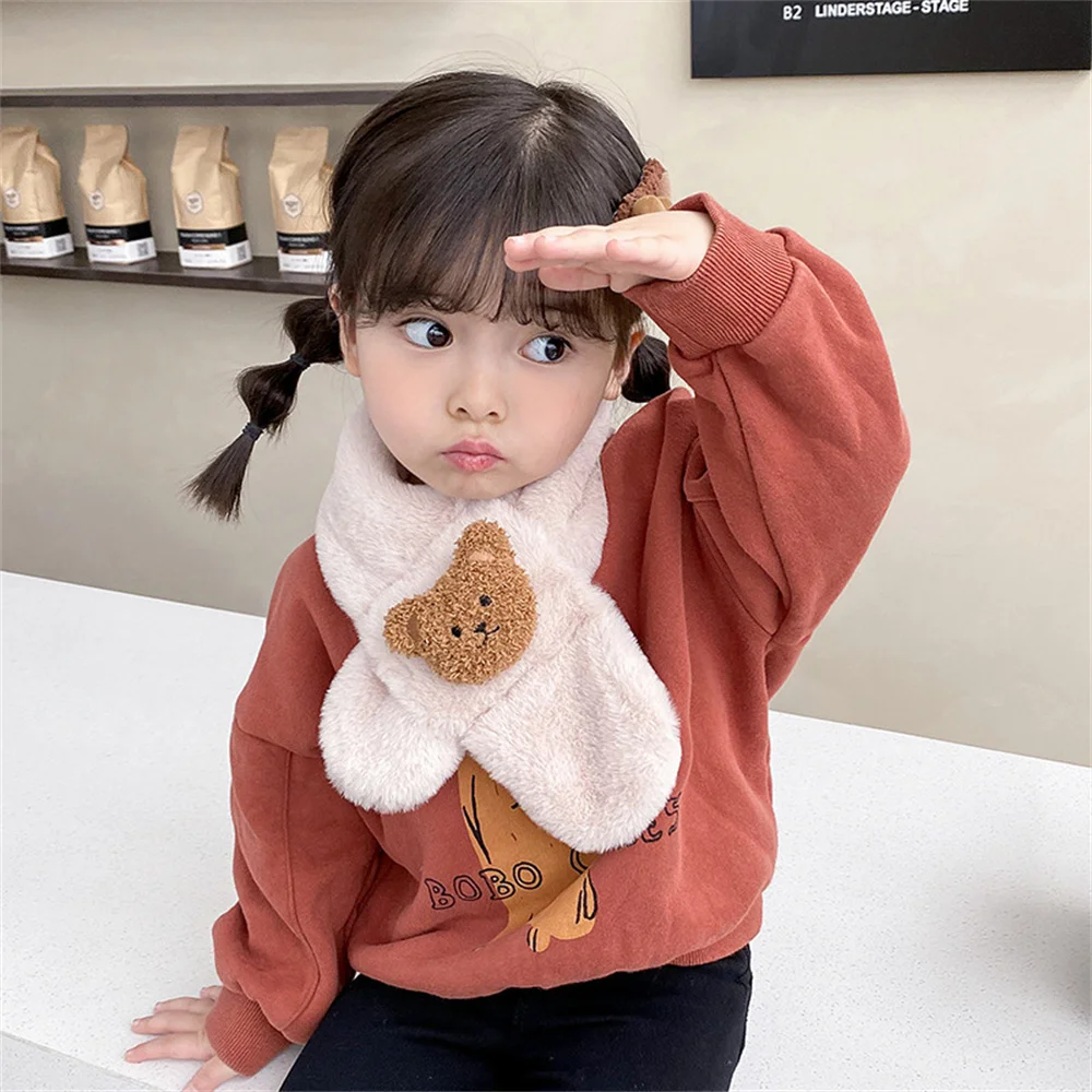 Autumn Winter Warm Kids Scarf Soft Wool Children's Knitted Newborn Bib Infant Toddler Neck Warm Fashion Baby Girl Boy Scarves