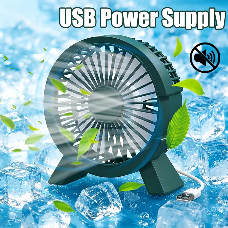 Mini USB Rechargeable Table Fan Portable Small Fan for Student Dormitory Computer Summer Gadget Home Desk Office Cooling Fan 1