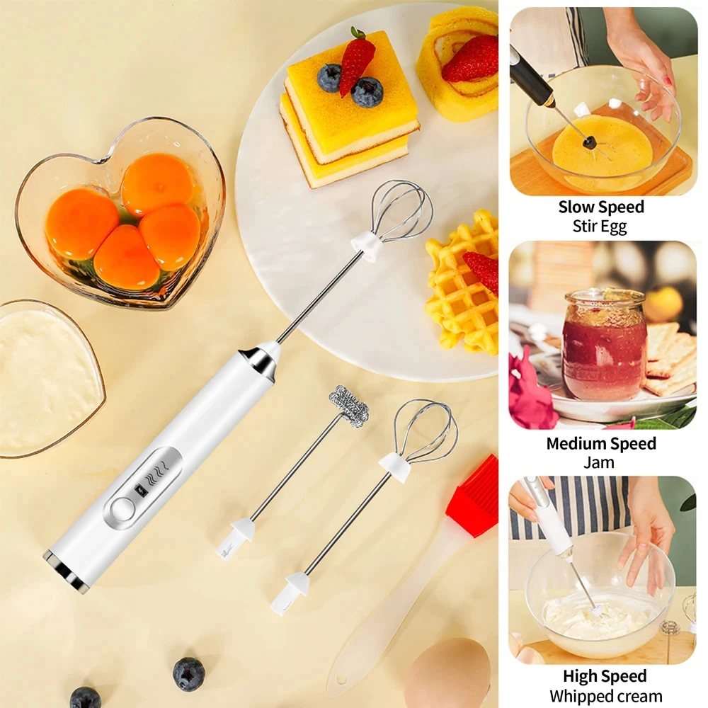 Handheld mixer, electric mixer, milk coffee mixer, wireless mini beverage mixer, frother, household kitchen mixing tool 4