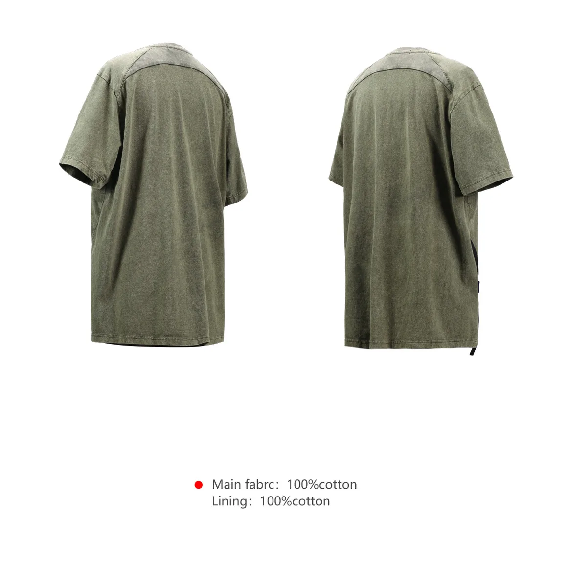Reindee Lusion 22ss 3d batik wash short sleeve t-shirt diamond shaped structure pure cotton  adjustment zipper techwear gorpcore