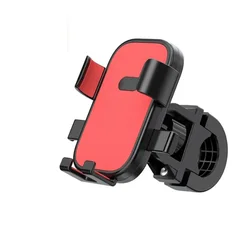 Universal 360° Rotating Adjustable Phone Holder for Bikes and Motorcycles (Red)
