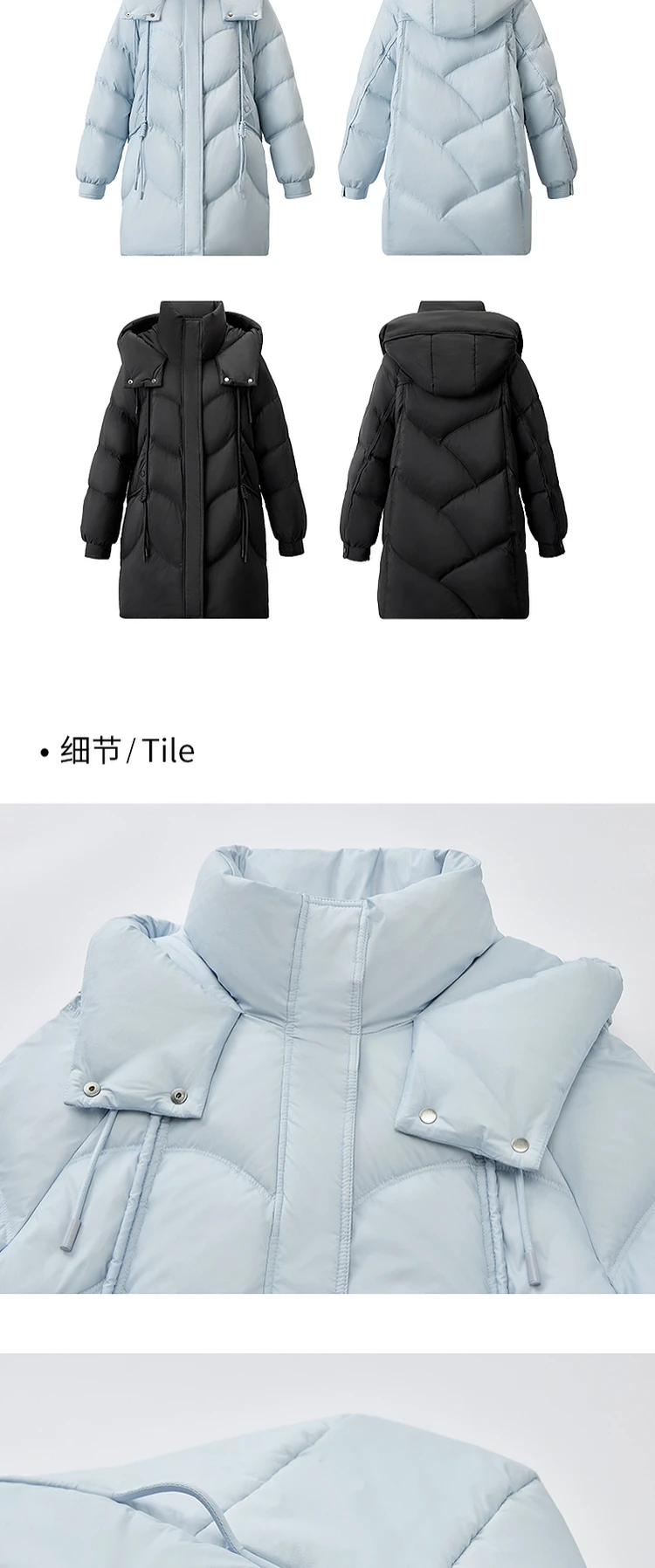 SENTUBILA 90% White Duck Down Coat Women 2024 Winter Thick Stand Neck Long Down Coat Puffer Jacket Women Outerwear W44Y56274