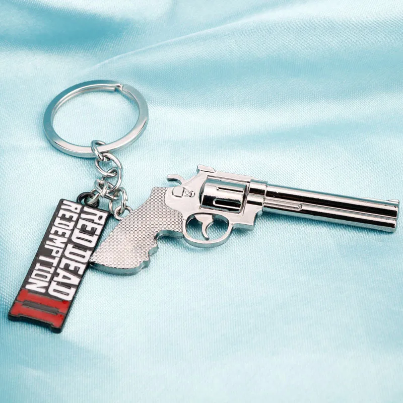 Game Cosplay Red Dead Redemption pendant necklace Keychain Metal Gun Car Key Rings game Props Jewelry Fans Gifts game keychain necklace pendant game necklace game cosplay props