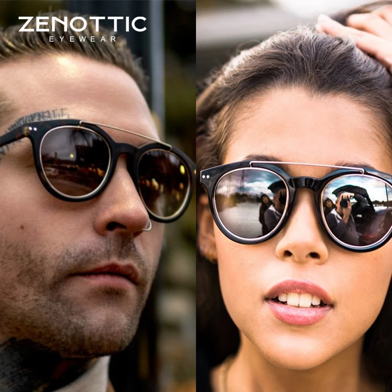 ZENOTTIC Retro Small Round Polarized Sunglasses Men Women Lightweight  Vintage UV400 Polaroid Lenses Fashion Shades - AliExpress