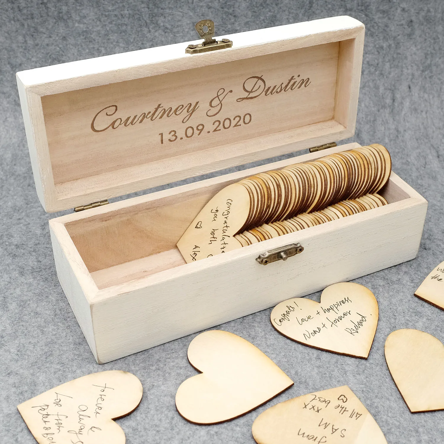 Personalized Guest Book Rustic Wedding Keepsake Box Alternative