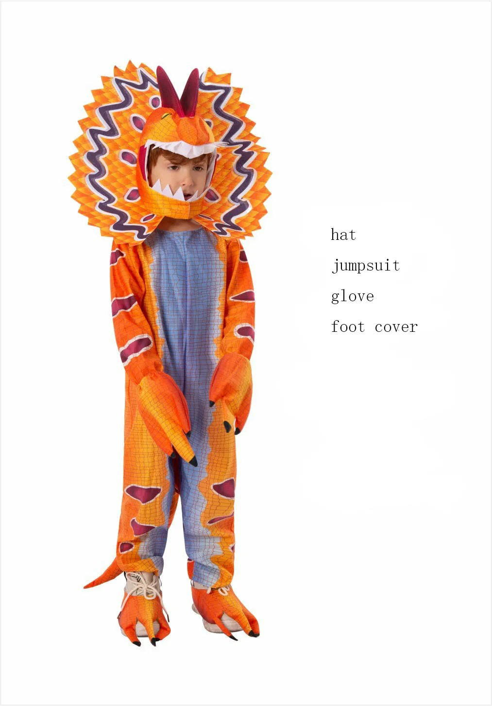 Kids Dilophosaurus Costume Boys Jurassic World Child Dinosaur