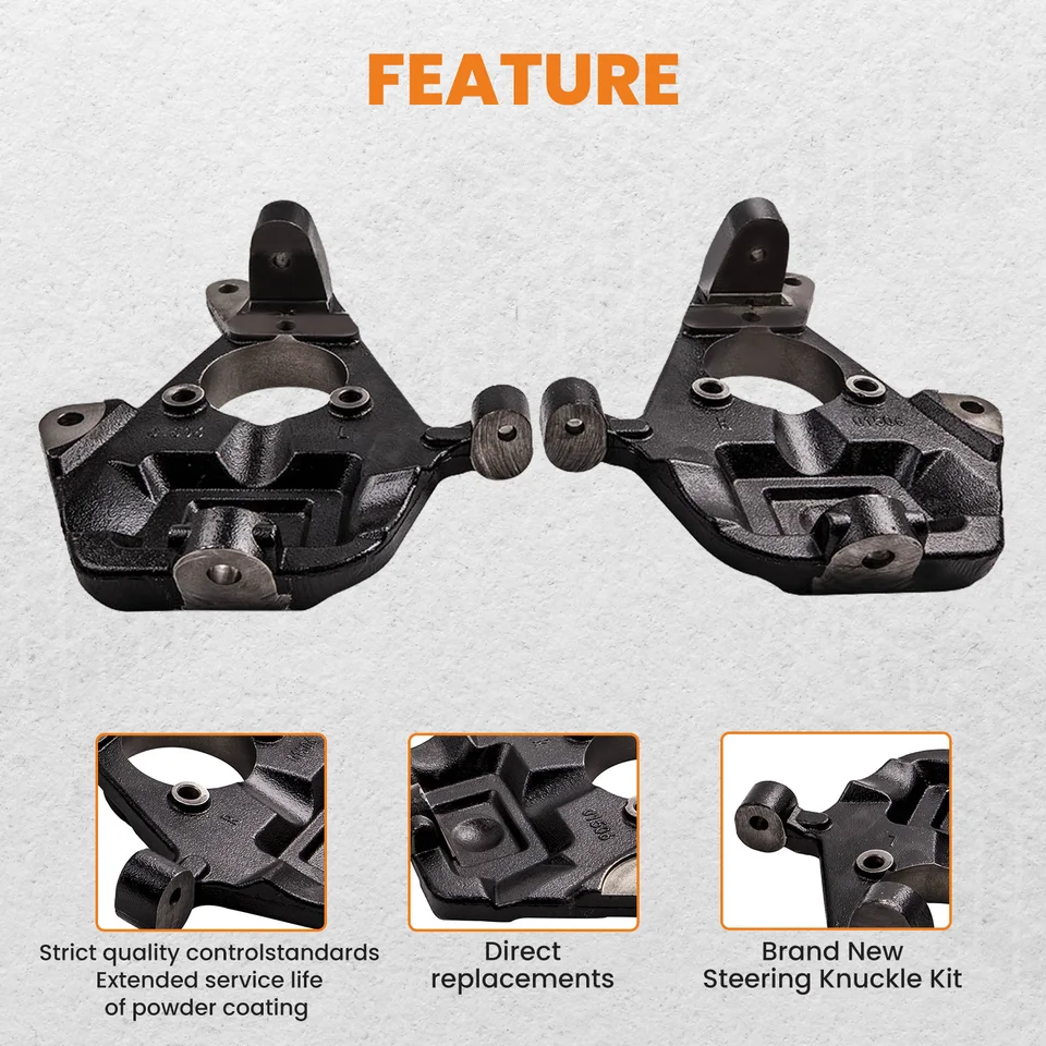 Silverado Steering Parts 2PC Front Steering Knuckle Assembly For 2007-2017 Chevy Silverado, GMC Sierra, Cadillac Escalade - 4.3L 5.3L 6.0L 6.2L Front Suspension Knuckle Replacement