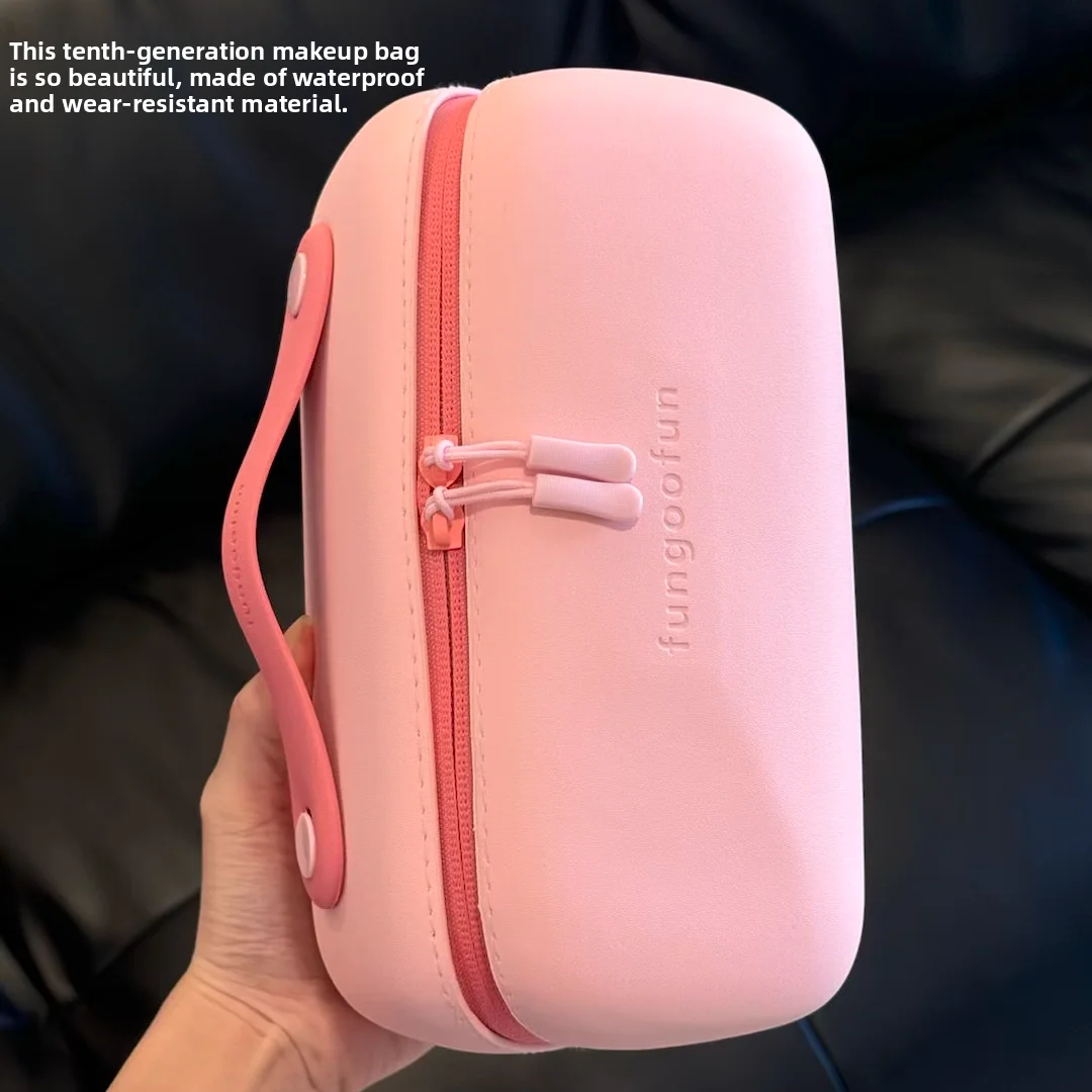 Makeup Bag Rectangular Waterproof Portable Travel Makeup Bag Large Capacity Handheld Cosmetic ...