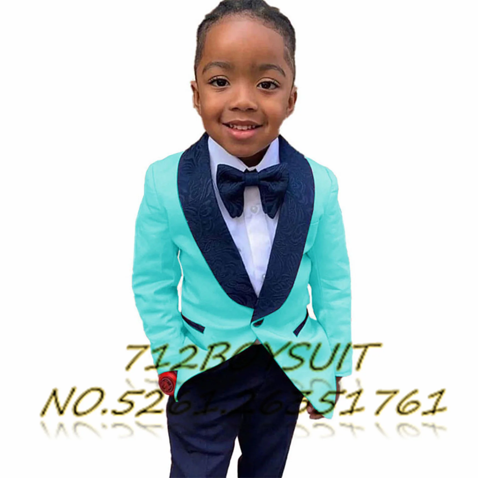 Boys Suit Jacket Pants 2 Piece Set Wedding Fashion Party Dresses Kids Floral Blazer Set Tuxedo for Child